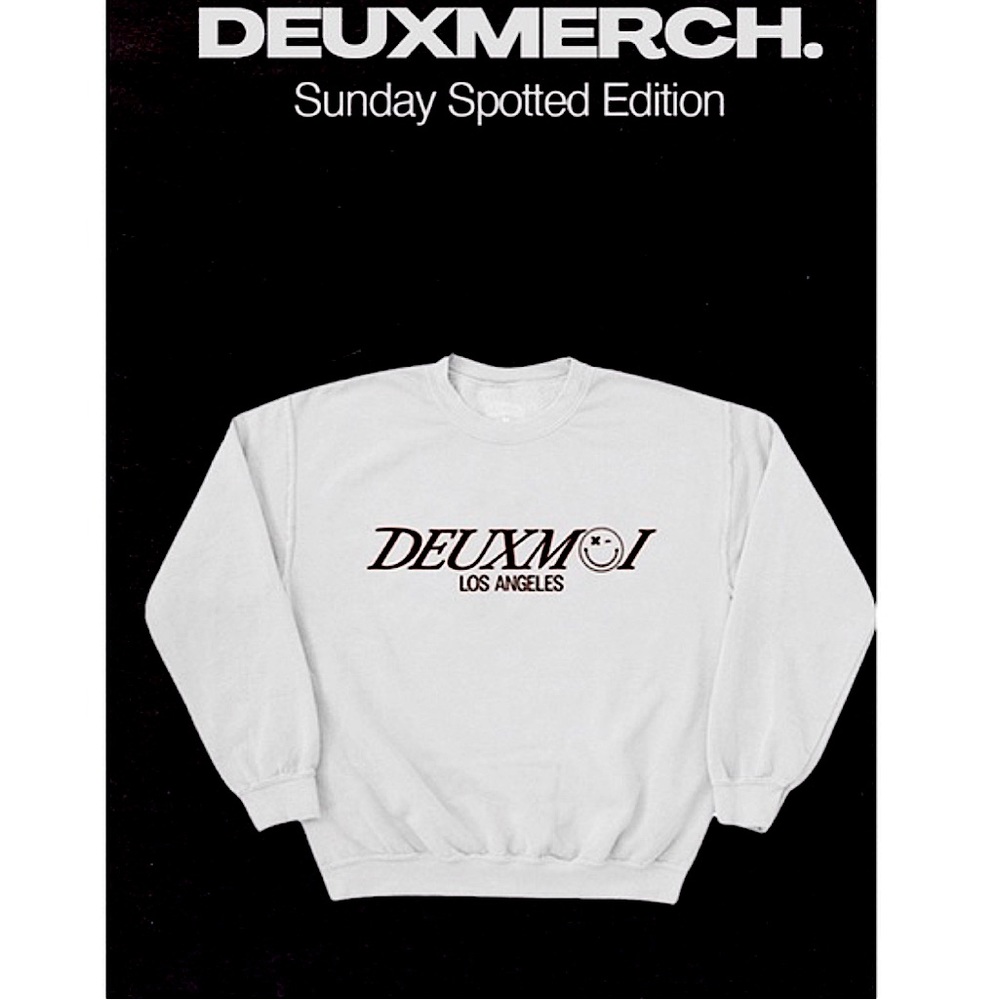 limited edition NWOT deuxmoi los angeles crew neck (sunday spotted collection)